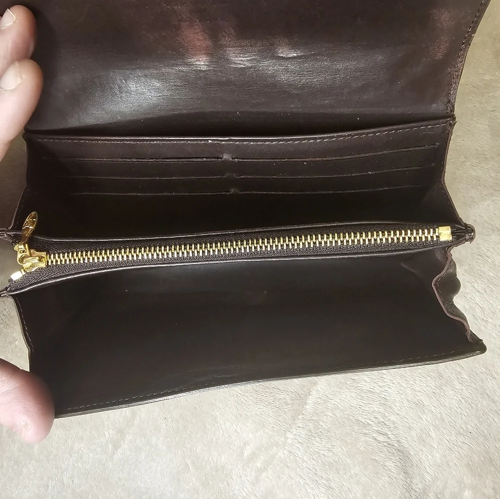 Louis Vuitton Patent Leather Vernis Burgundy Wallet